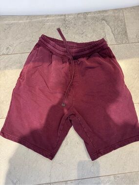 Talentless Men's Casual Burgundy Drawstring Shorts